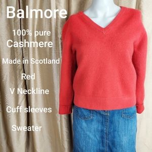 Balmore red 100% pure Cashmere sweater size L